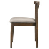 Cullen Walnut/Wheat Dining Side Chair Upholstered Seat (Set of 2) by Coaster at Eve Furniture