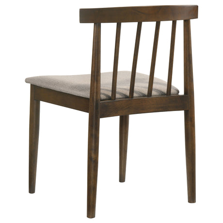 Cullen Walnut/Wheat Dining Side Chair Upholstered Seat (Set of 2) by Coaster at Eve Furniture
