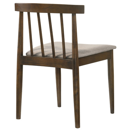 Cullen Walnut/Wheat Dining Side Chair Upholstered Seat (Set of 2) by Coaster at Eve Furniture
