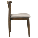 Cullen Walnut/Wheat Dining Side Chair Upholstered Seat (Set of 2) by Coaster at Eve Furniture