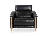 Cullman Black Leather Power Recliner Accent Chair by Classic Home at Eve Furniture