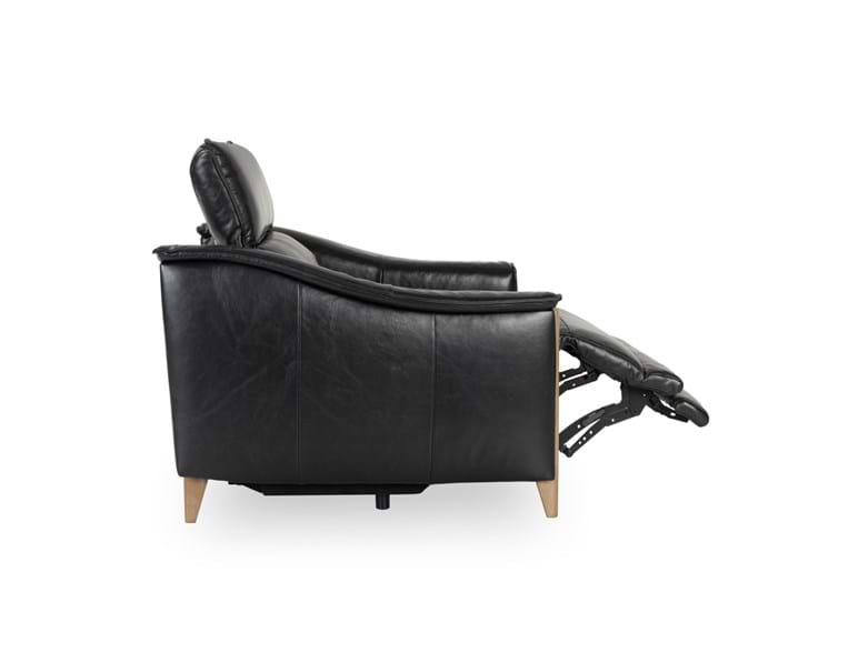Cullman Black Leather Power Recliner Accent Chair by Classic Home at Eve Furniture