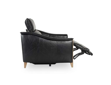 Cullman Black Leather Power Recliner Accent Chair by Classic Home at Eve Furniture