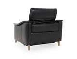 Cullman Black Leather Power Recliner Accent Chair by Classic Home at Eve Furniture