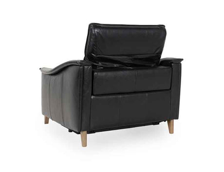 Cullman Black Leather Power Recliner Accent Chair by Classic Home at Eve Furniture