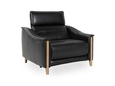 Cullman Black Leather Power Recliner Accent Chair by Classic Home at Eve Furniture