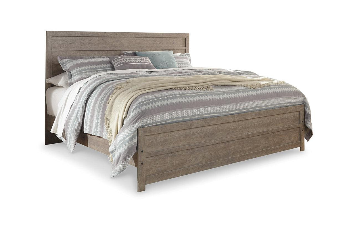 Culverbach Gray King Panel Bed by Ashley at Eve Furniture