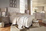 Culverbach Gray Upholstered Panel Bedroom Set by Ashley at Eve Furniture