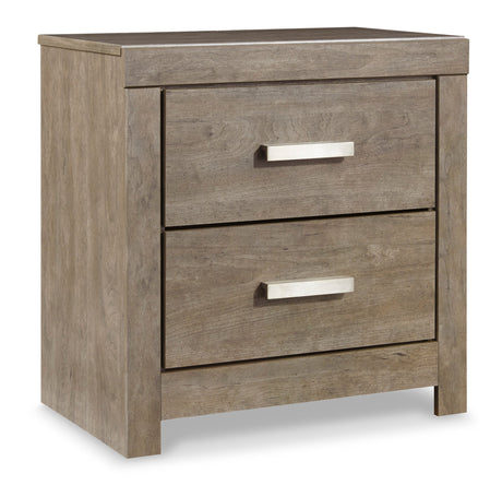 Culverbach Gray Upholstered Panel Bedroom Set by Ashley at Eve Furniture