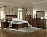 Cumberland Brown Cherry California King Sleigh Storage Platform Bed by Homelegance at Eve Furniture