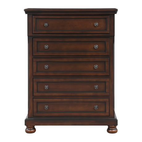 Cumberland Brown Cherry Sleigh Storage Platform Bedroom Set by Homelegance at Eve Furniture