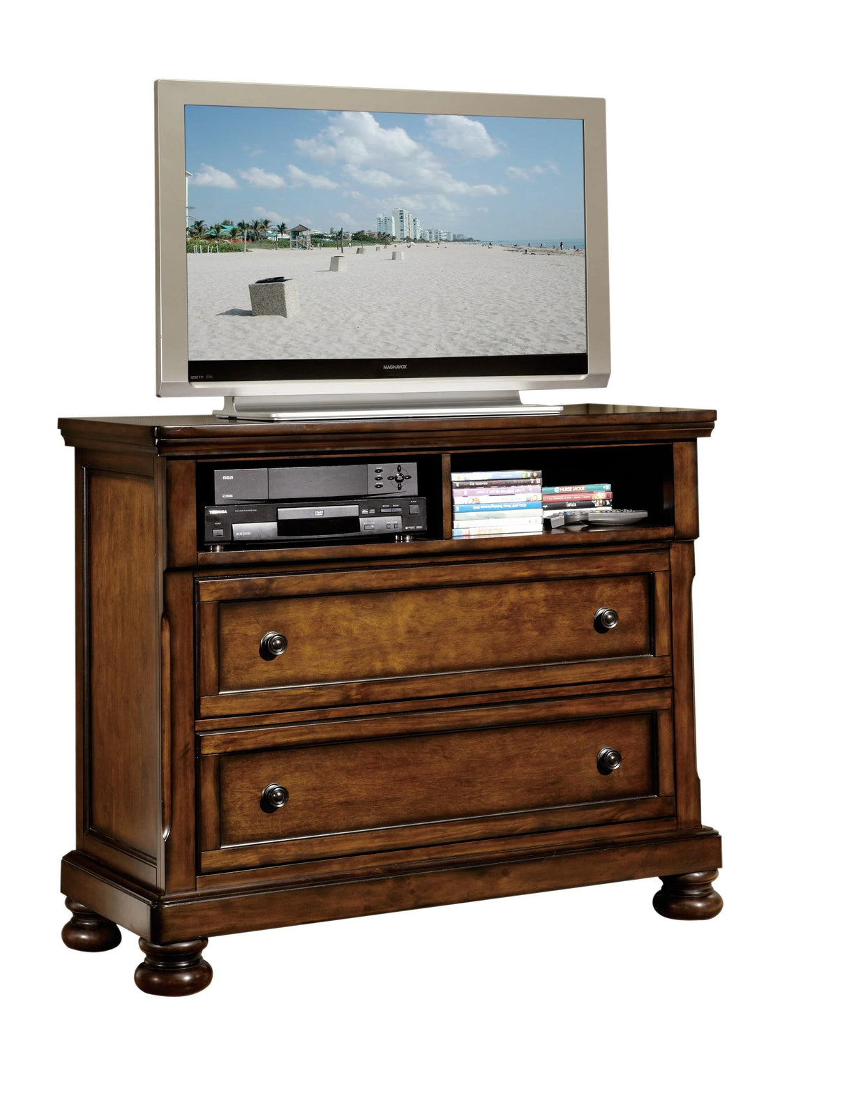 Cumberland Brown Cherry TV Chest by Homelegance at Eve Furniture