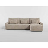 Cumulus Dark Gray 2-Piece Right Side Chaise Sectional with Convertible Queen Sleeper by Homelegance at Eve Furniture