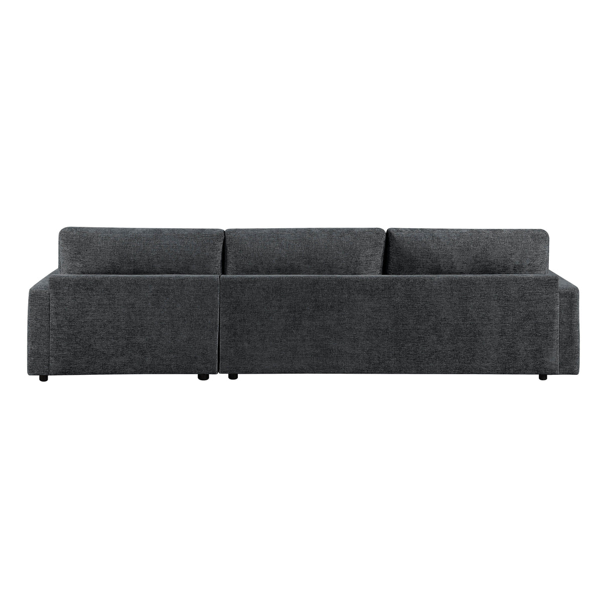 Cumulus Dark Gray 2-Piece Right Side Chaise Sectional with Convertible Queen Sleeper by Homelegance at Eve Furniture