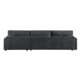 Cumulus Dark Gray 2-Piece Right Side Chaise Sectional with Convertible Queen Sleeper by Homelegance at Eve Furniture