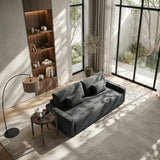 Cumulus Dark Gray Convertible Queen Sleeper Sofa with Charging Ports by Homelegance at Eve Furniture