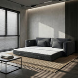 Cumulus Dark Gray Convertible Queen Sleeper Sofa with Charging Ports by Homelegance at Eve Furniture