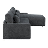 Cumulus Dark Gray Convertible Queen Sleeper Sofa with Charging Ports by Homelegance at Eve Furniture