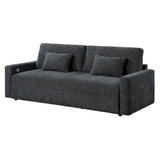 Cumulus Dark Gray Convertible Queen Sleeper Sofa with Charging Ports by Homelegance at Eve Furniture