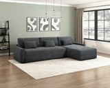Cumulus Dark Gray Convertible Queen Sleeper Sofa with Charging Ports by Homelegance at Eve Furniture