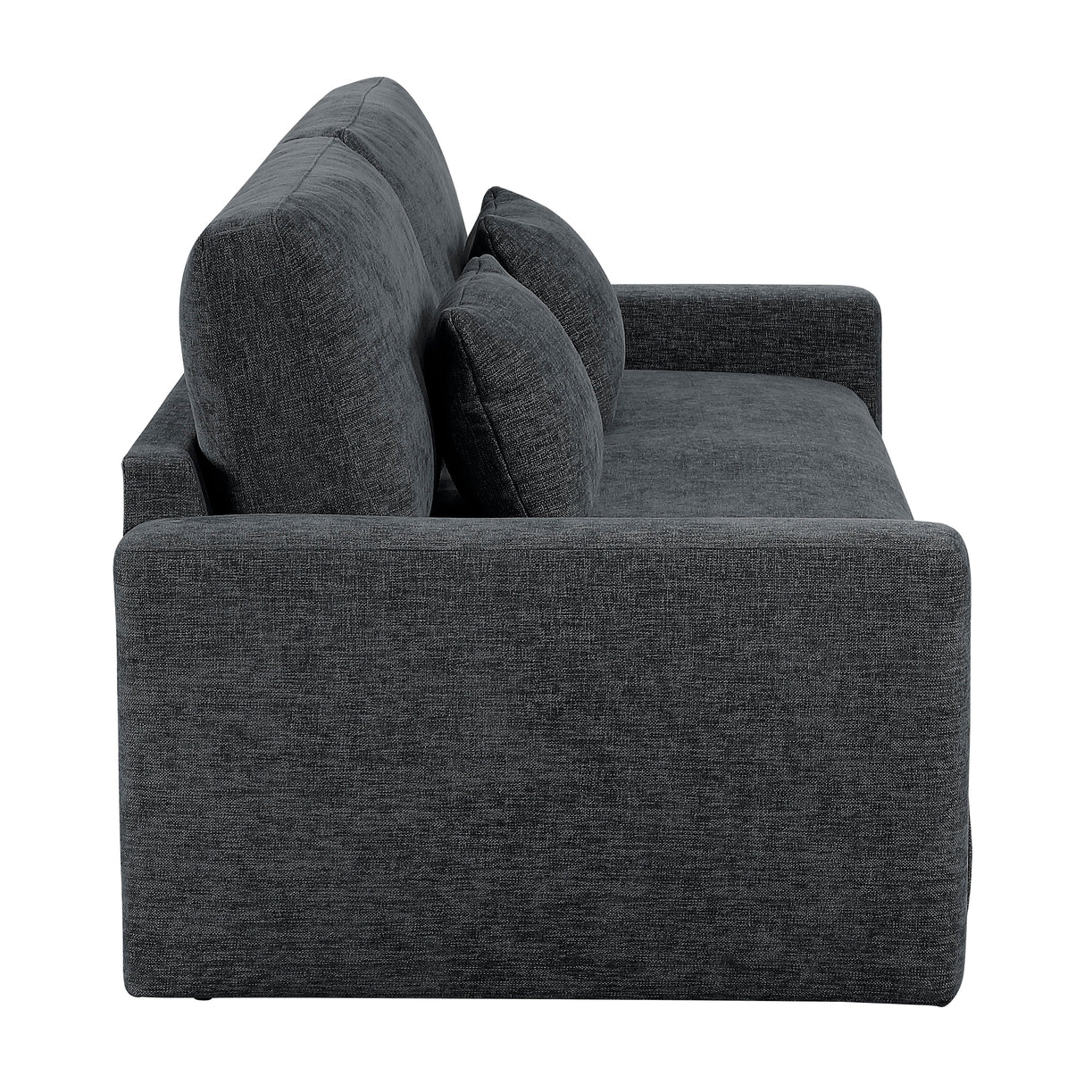 Cumulus Dark Gray Convertible Queen Sleeper Sofa with Charging Ports by Homelegance at Eve Furniture
