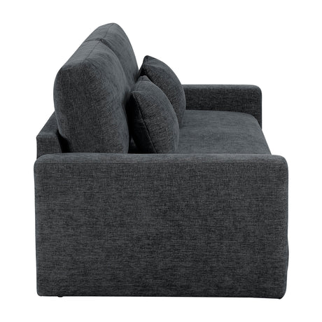 Cumulus Dark Gray Convertible Queen Sleeper Sofa with Charging Ports by Homelegance at Eve Furniture