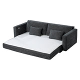 Cumulus Dark Gray Convertible Queen Sleeper Sofa with Charging Ports by Homelegance at Eve Furniture