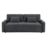 Cumulus Dark Gray Convertible Queen Sleeper Sofa with Charging Ports by Homelegance at Eve Furniture