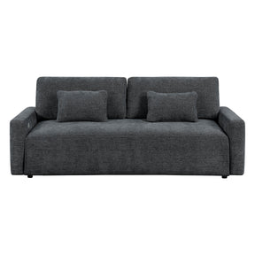 Cumulus Dark Gray Convertible Queen Sleeper Sofa with Charging Ports by Homelegance at Eve Furniture
