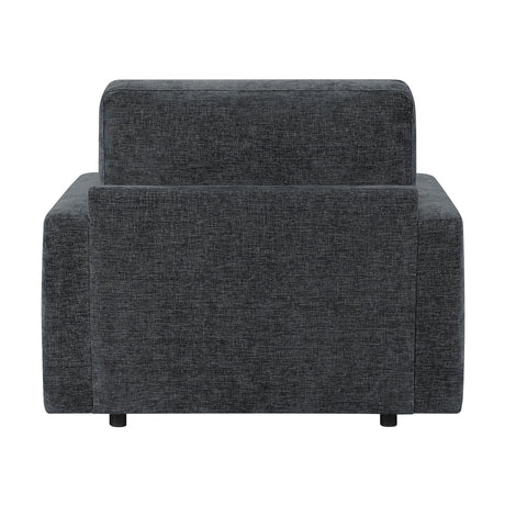 Cumulus Dark Gray Convertible Sleeper Chair with Charging Ports by Homelegance at Eve Furniture