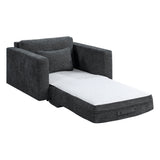Cumulus Dark Gray Convertible Sleeper Chair with Charging Ports by Homelegance at Eve Furniture