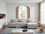 Cumulus Gray 2-Piece Convertible RAF Sleeper Sectional by Homelegance at Eve Furniture
