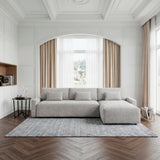Cumulus Gray 2-Piece Convertible RAF Sleeper Sectional by Homelegance at Eve Furniture