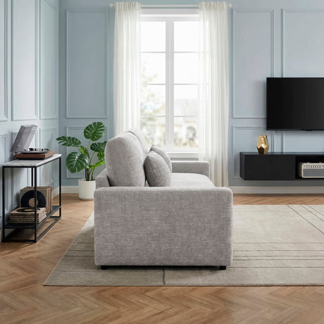 Cumulus Gray Convertible Queen Sleeper Sofa with Charging Ports by Homelegance at Eve Furniture