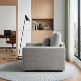 Cumulus Gray Convertible Sleeper Chair with Charging Ports by Homelegance at Eve Furniture