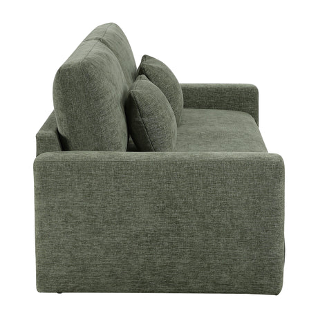 Cumulus Green 2-Piece Convertible RAF Sleeper Sectional by Homelegance at Eve Furniture