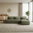 Cumulus Green 2-Piece Convertible RAF Sleeper Sectional by Homelegance at Eve Furniture