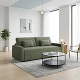 Cumulus Green Convertible Queen Sleeper Sofa with Charging Ports by Homelegance at Eve Furniture