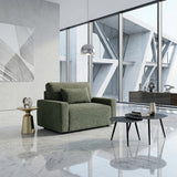 Cumulus Green Convertible Sleeper Chair with Charging Ports by Homelegance at Eve Furniture