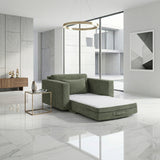 Cumulus Green Convertible Sleeper Chair with Charging Ports by Homelegance at Eve Furniture