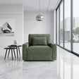 Cumulus Green Convertible Sleeper Chair with Charging Ports by Homelegance at Eve Furniture