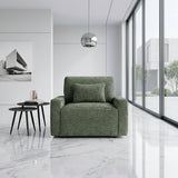 Cumulus Green Convertible Sleeper Chair with Charging Ports by Homelegance at Eve Furniture