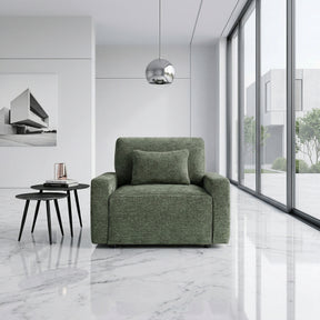 Cumulus Green Convertible Sleeper Chair with Charging Ports by Homelegance at Eve Furniture