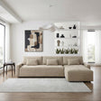 Cumulus Taupe 2-Piece Convertible RAF Sleeper Sectional by Homelegance at Eve Furniture