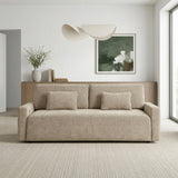 Cumulus Taupe Convertible Queen Sleeper Sofa with Charging Ports by Homelegance at Eve Furniture