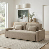 Cumulus Taupe Convertible Queen Sleeper Sofa with Charging Ports by Homelegance at Eve Furniture