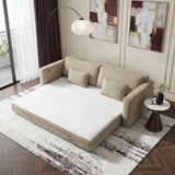 Cumulus Taupe Convertible Queen Sleeper Sofa with Charging Ports by Homelegance at Eve Furniture