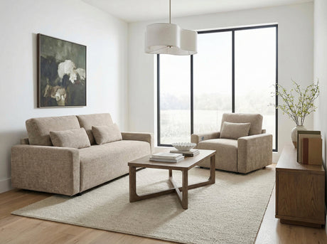 Cumulus Taupe Convertible Queen Sleeper Sofa with Charging Ports by Homelegance at Eve Furniture