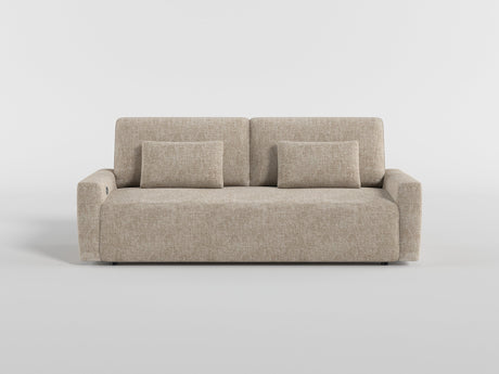 Cumulus Taupe Convertible Queen Sleeper Sofa with Charging Ports by Homelegance at Eve Furniture