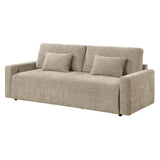 Cumulus Taupe Convertible Queen Sleeper Sofa with Charging Ports by Homelegance at Eve Furniture
